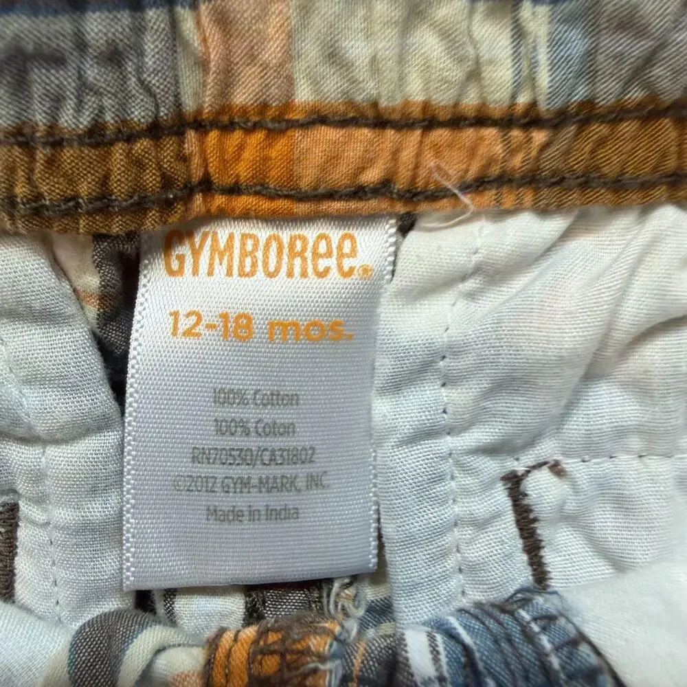 Gymboree Preppy 100% Cotton Patchwork Shorts Size 12-18 months